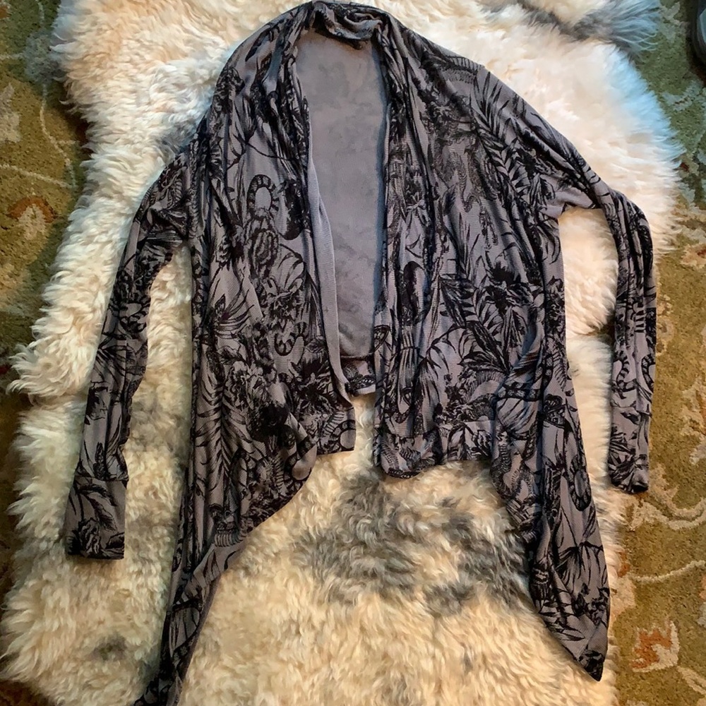 Goth Steampunk Snake and Flower Sweater